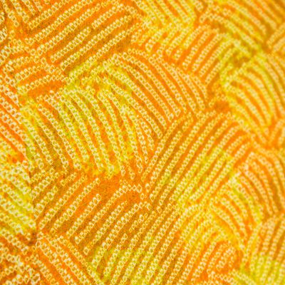 Detalles Haori Sol amarillo y naranja