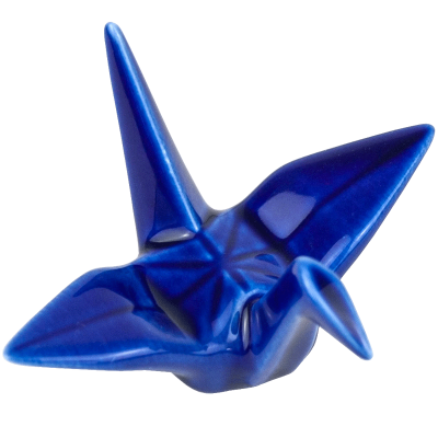 Hashioki reposa palillos Grulla origami azul