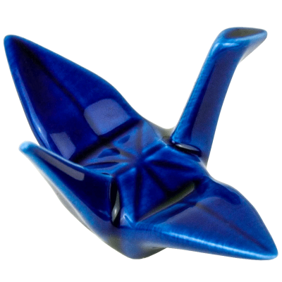 Hashioki reposa palillos Grulla origami azul