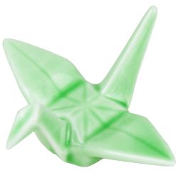 Hashioki reposa palillos Grulla origami verde