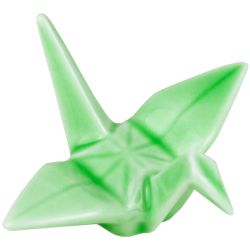 Hashioki reposa palillos Grulla origami verde