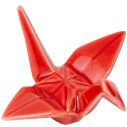 Hashioki reposa palillos Grulla origami roja
