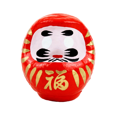 Gran daruma de la buena suerte rojo