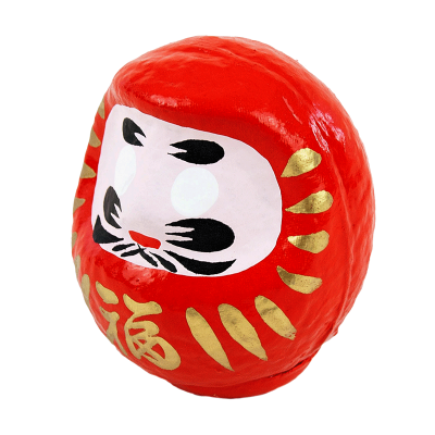 Gran daruma de la buena suerte rojo