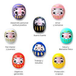 Daruma de la buena suerte verde