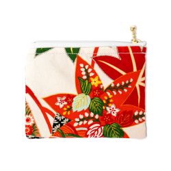 Neceser seda kimono flores japonesas