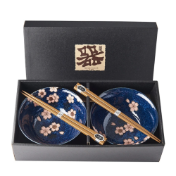 Set de 2 boles y palillos Pink Sakura