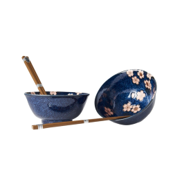 Set de 2 boles y palillos Pink Sakura