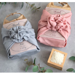 Furoshiki de algodón orgánico de 70 x 70 celeste