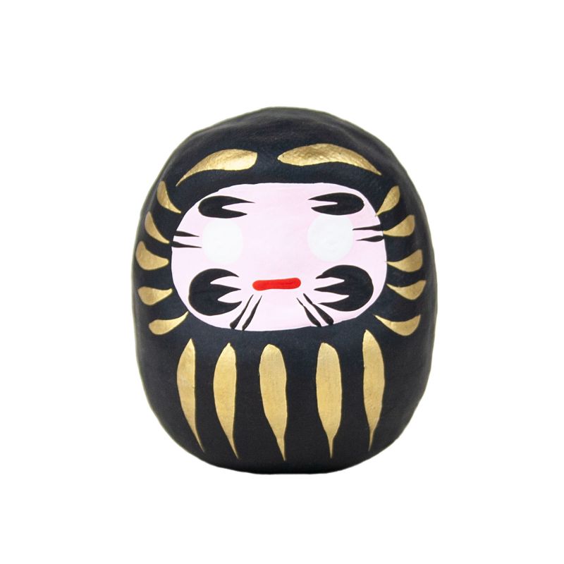 Daruma de la buena suerte negro