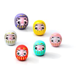 Daruma de la buena suerte negro